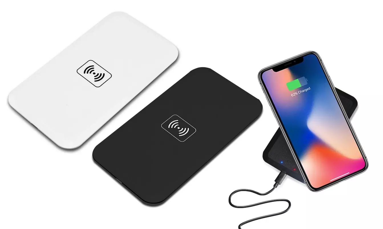 Chargeur sans fil à induction technologie Qi pour iPhone 8/8+/X & Samsung Galaxy S6/S6 Edge/S6+/S7/S7 Edge/S8/S8+/S9/S9+ - Primary Image