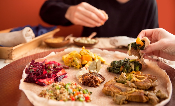 Ethiopian Buffet Packages for Two or Four at Merkamo Ethiopian Bistro (51% Off)