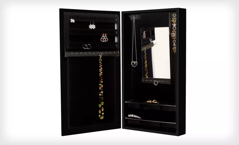 $79 for an Over-the-Door Jewelry Armoire in Black, Cherry, or White ($149.95 List Price). Free Shipping and Returns. - Second Medium