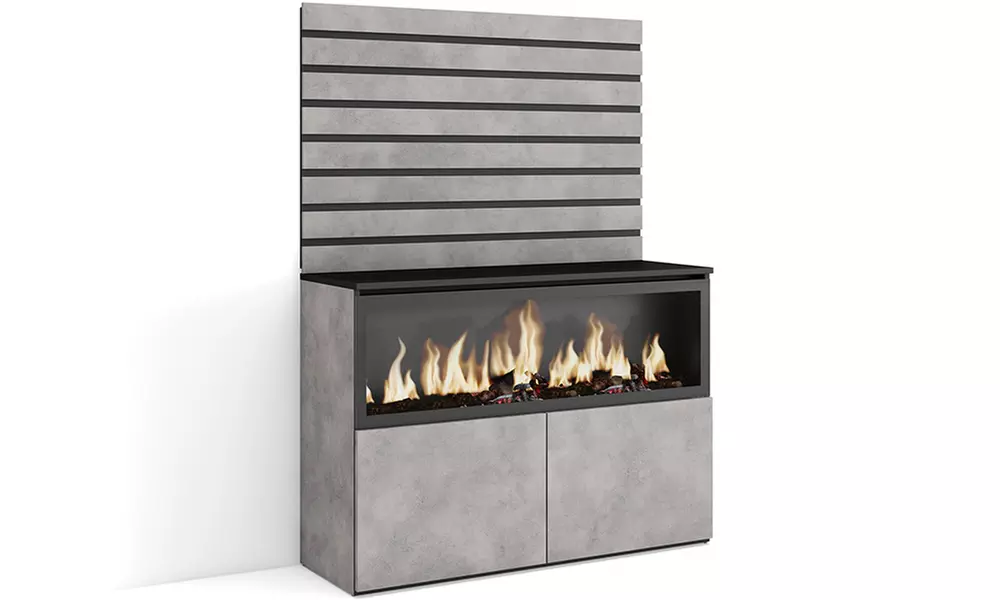 Sideboard mit LED-Elektrokamin