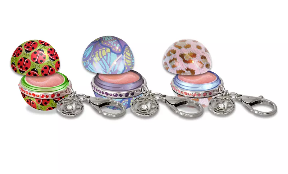 Twist & Pout Lip Balm Key Chain 3-Packs. Multiple Styles Available. - Second Medium