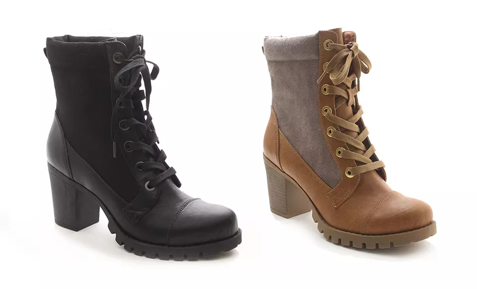 XOXO Cade Women's Heeled Combat Boot - Primary Image
