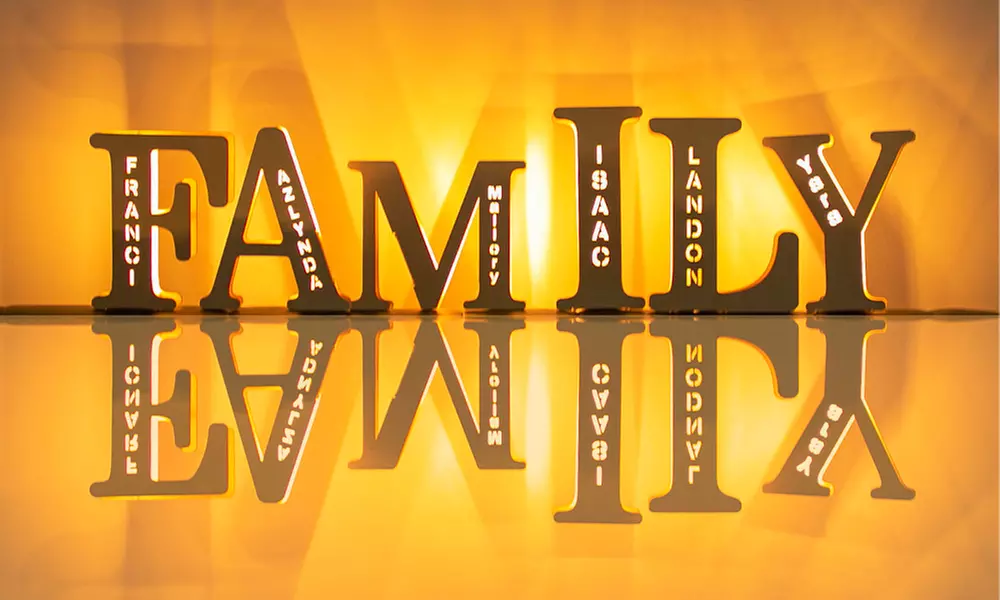 Personalisiertes Buchstaben-Licht