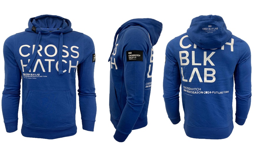 Image 2: Crosshatch Hooded Sweatshirt