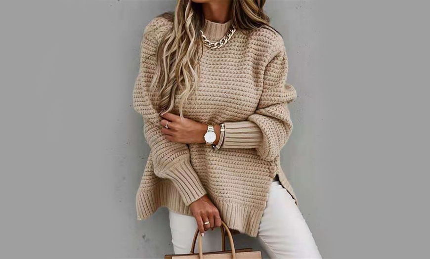 Image 5: Women's Loose Knit Sweater