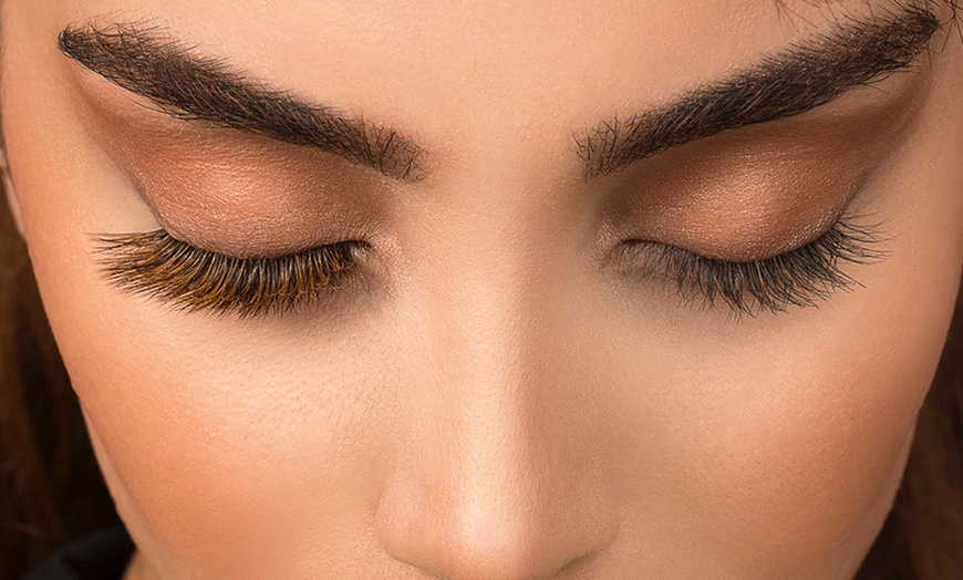 Image 10: Full Set of Individual Eyelash Extensions with Eyebrow Tinting Service