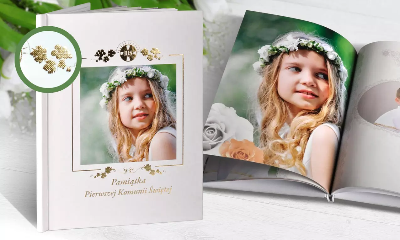 Od 45 zł: personalizowany fotoalbum komunijny w ekskluzywnej, twardej oprawie na Zfoto.pl - Primary Image