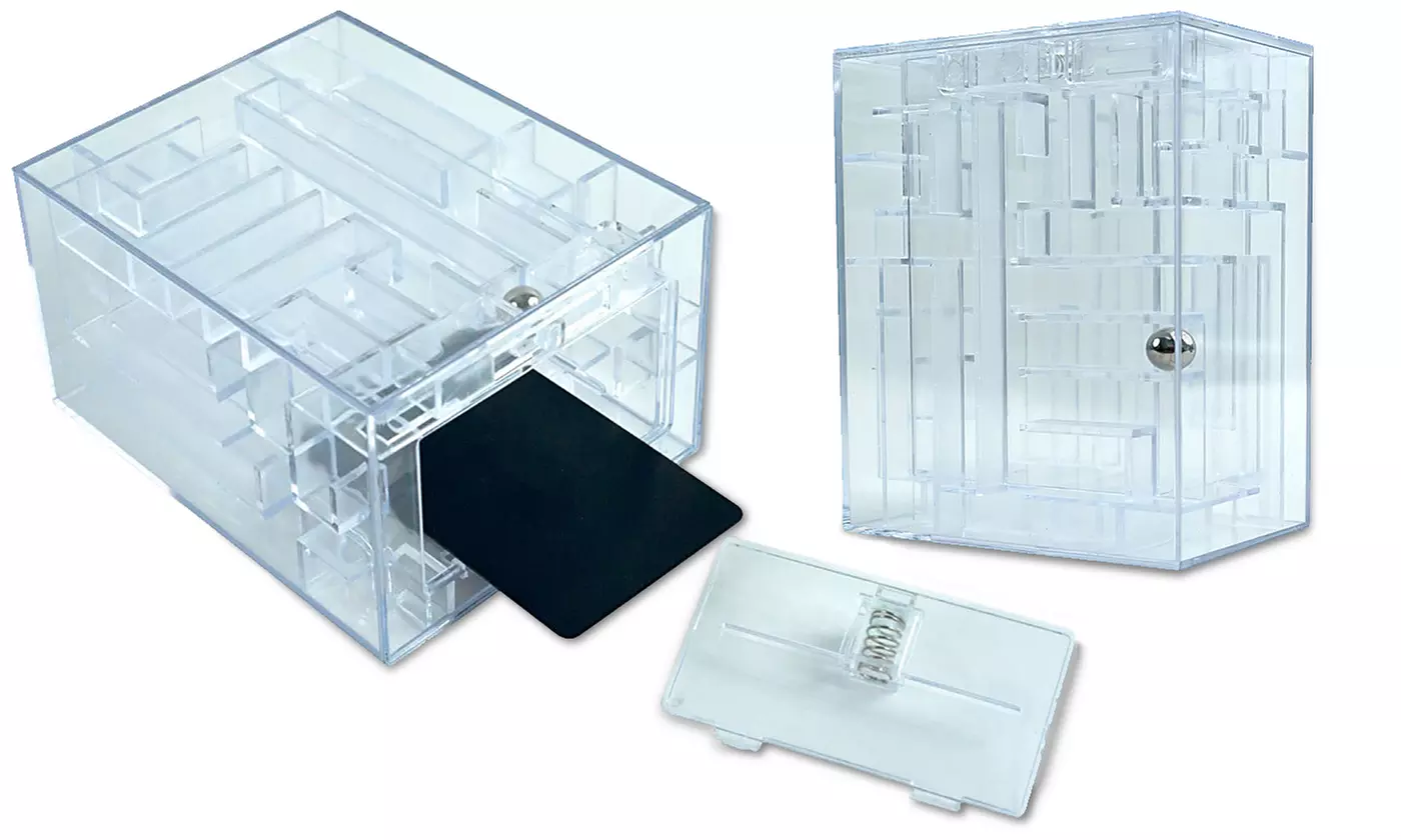 Maze Brainteaser Puzzle with Unlockable Gift Card Compartment - Primary Image