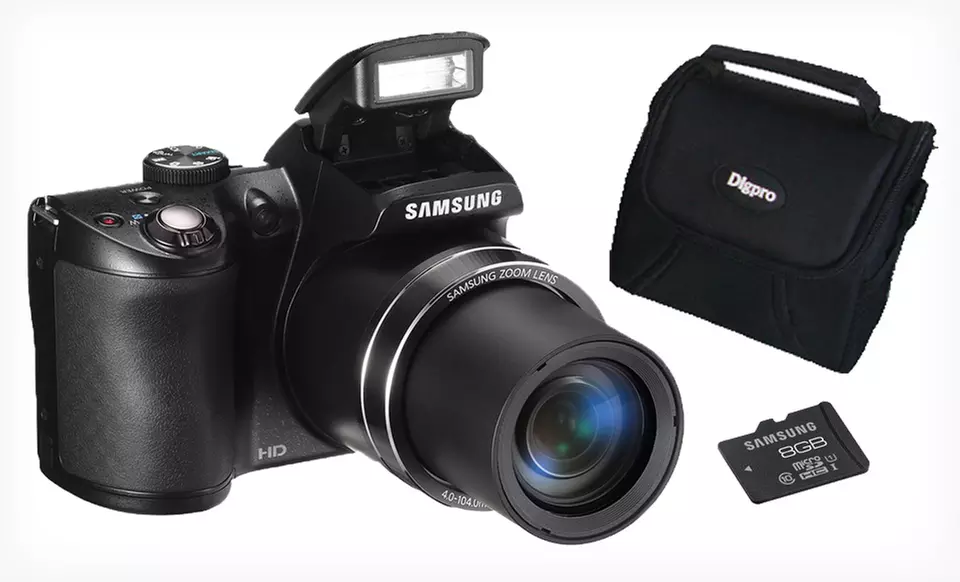 $129.99 for a Samsung WB100 Digital Camera with Memory Card and Bag ($299.97 List Price). Free Shipping and Returns. - Primary Image