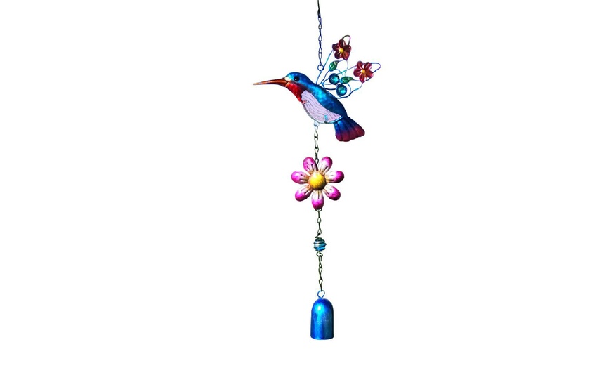 Image 7: Outdoor Hummingbird with Flower Hanging Decoration