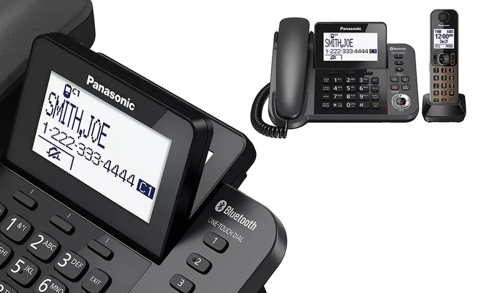 Panasonic Link2Cell Corded/Cordless Combination Landline Phone System with Bluetooth - Primary Image