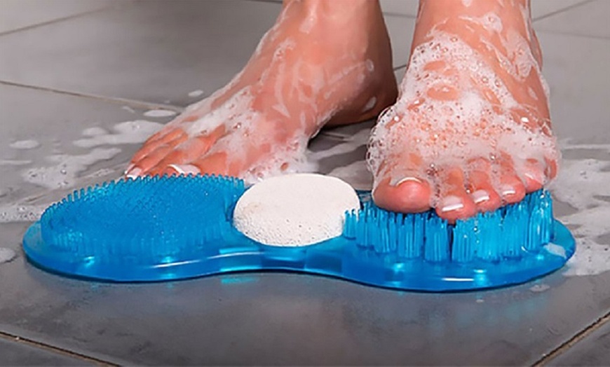 Image 1: In-Shower Foot Scrubber