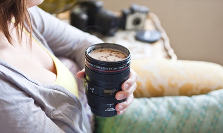 1 o 2 tazze a forma di obiettivo fotografico