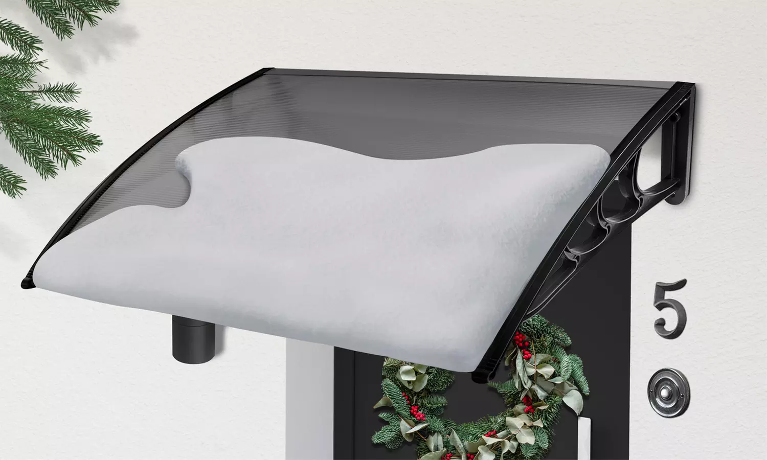 Marquise de porte transparente teintée, plusieurs dimensions - Primary Image