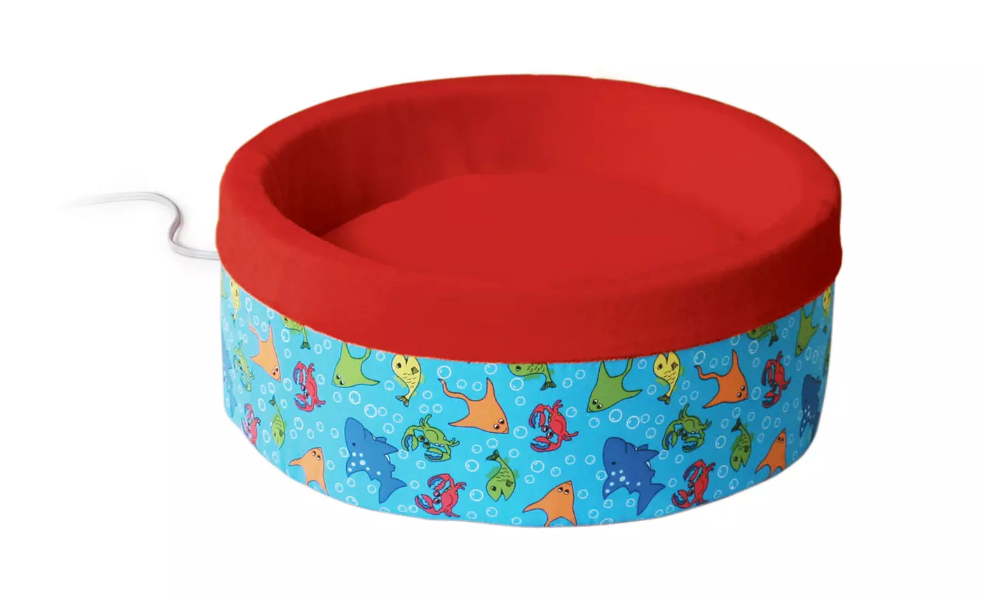 Red Cat Bed with Removable Heater (20") - Primary Image
