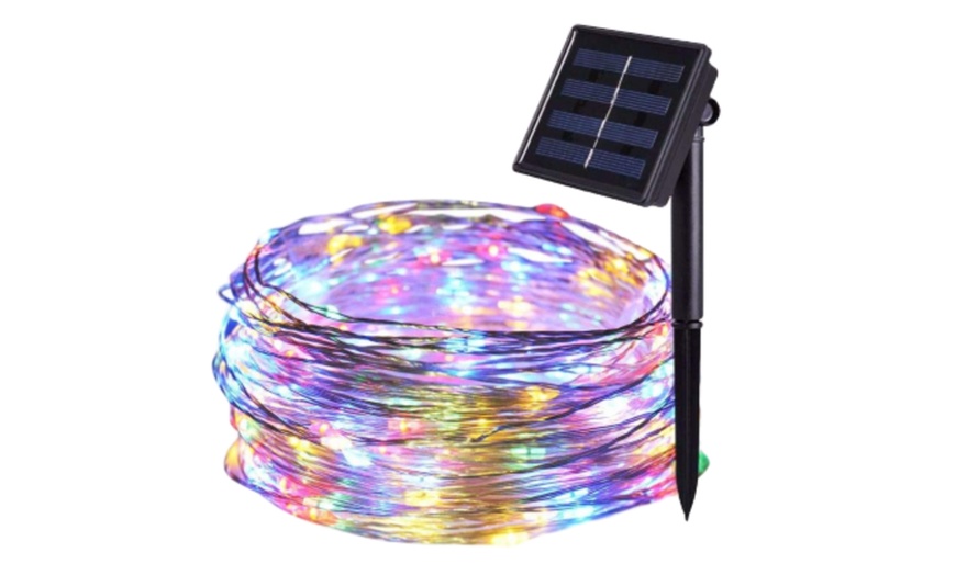 Image 5: One or Two Packs of 200 LED Solar String Lights