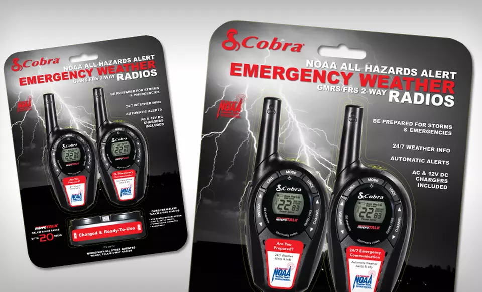 Cobra MicroTalk Two-Way Radios with 16- or 20-Mile Range Capacity (Up to 58% Off). Free Shipping and Free Returns. - Second Medium