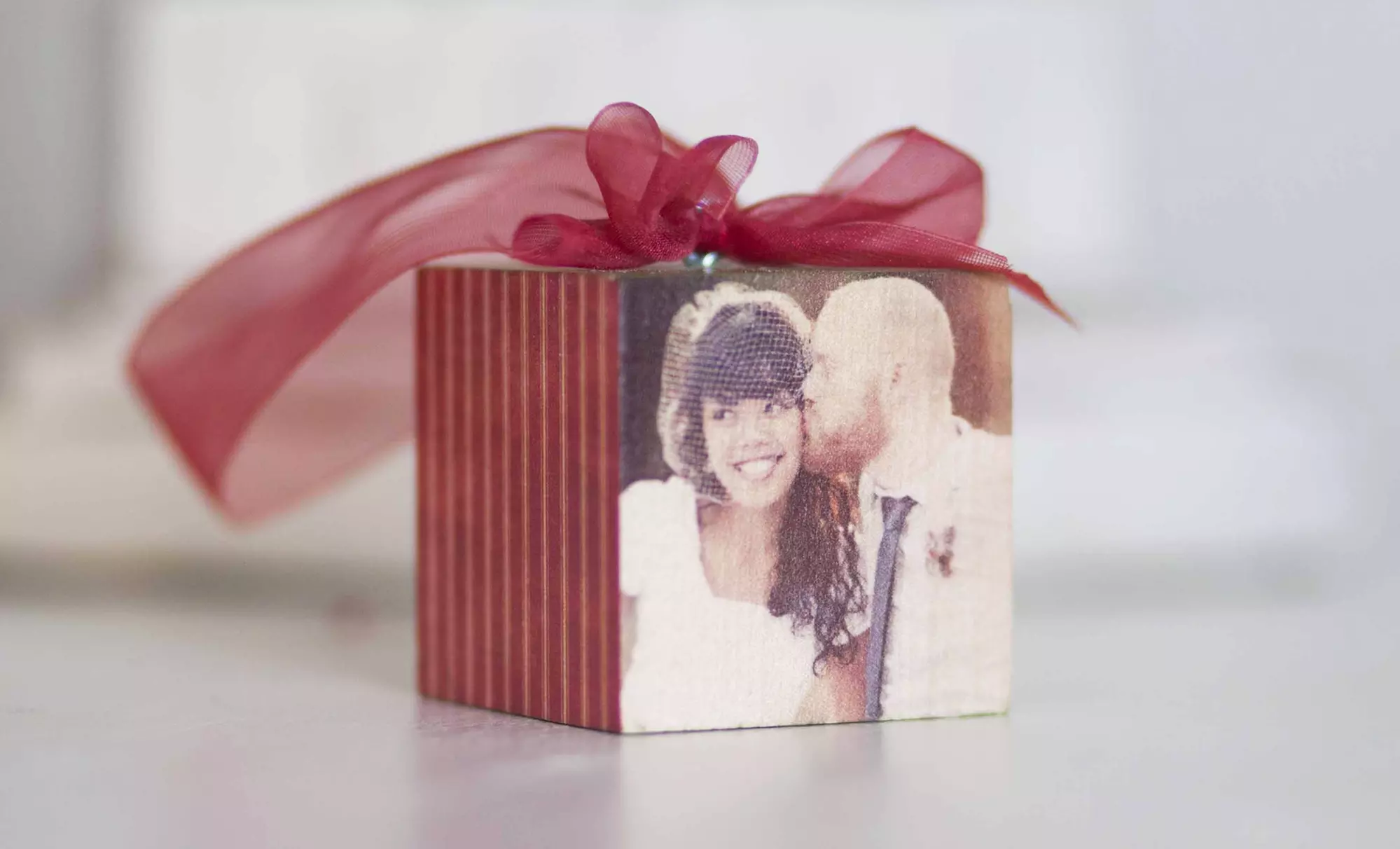 2"x2" Custom Wood Photo-Block Ornaments from PhotoBarn (Up to 57% Off). Three Options Available.  - Primary Image