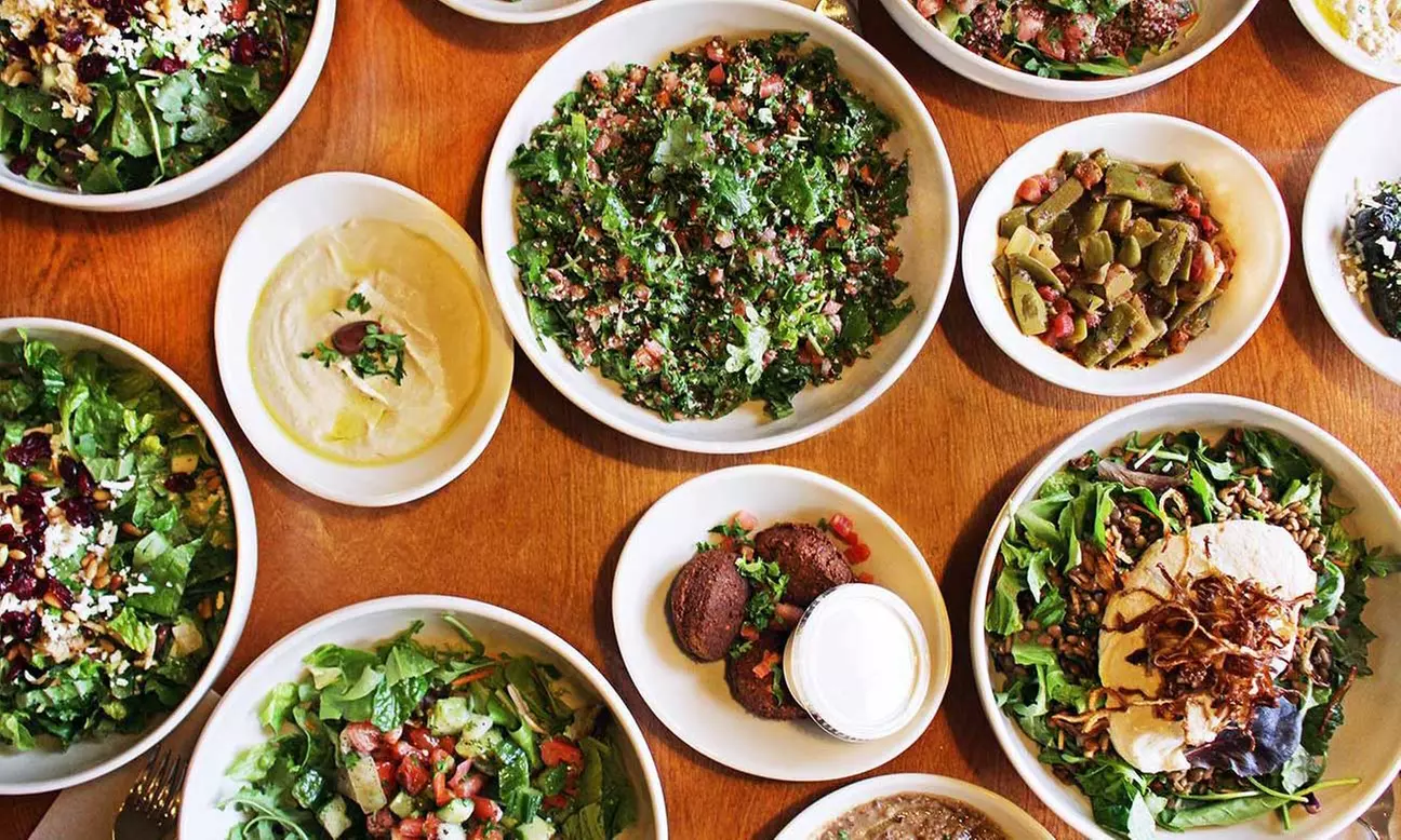 Lebanese-American Food for Two or Four at Aladdin's Eatery (40% Off). Two Locations Available.  - Primary Image