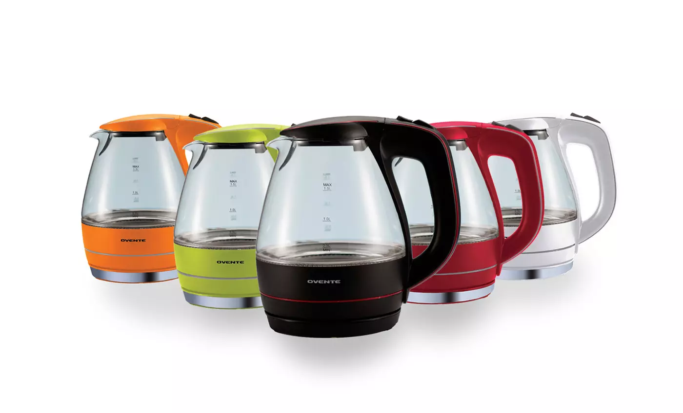 Ovente KG83 Series Illuminated Cordless Electric 1.5L Glass Kettle - Primary Image