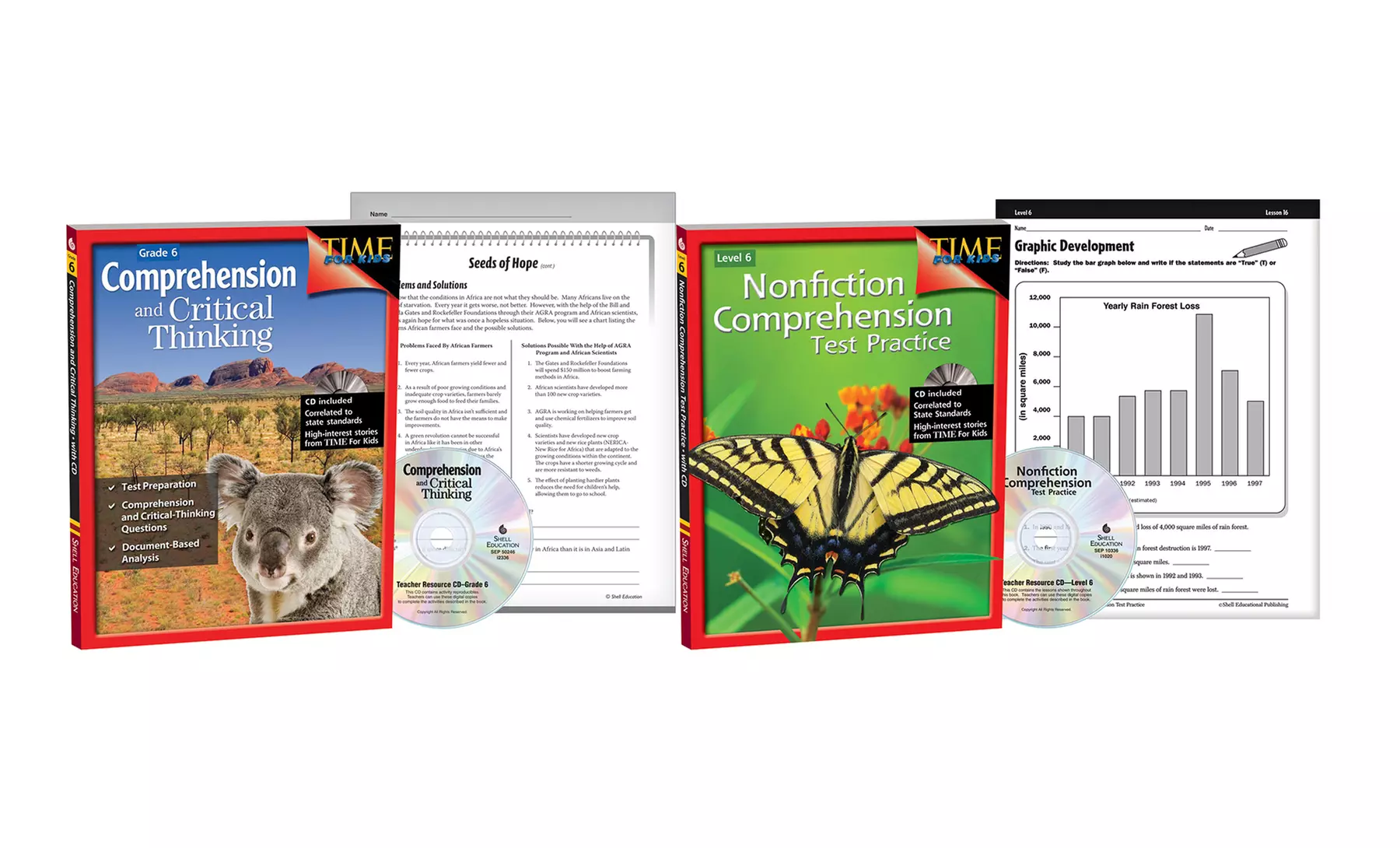Time for Kids Reading Comprehension and Critical Thinking Bundles. Available for Grades 2–6. - Second Medium
