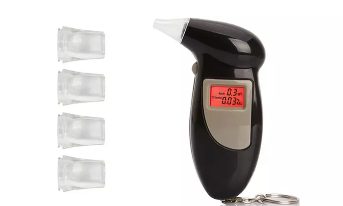 Hochpräziser Atem-Alkohol-Tester mit 5 Mundstücken - Second Medium