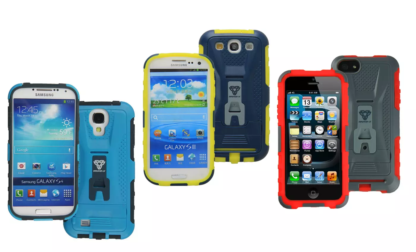 Armor-X Case and Belt Clip for iPhone 5/5S, Galaxy Note, and Galaxy S3/S4. Multiple Colors Available. - Primary Image