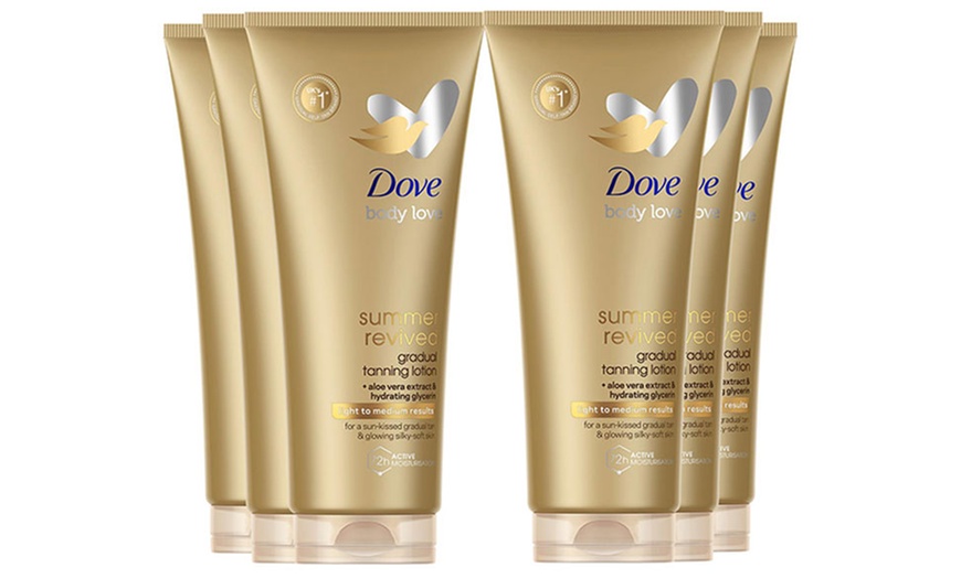 Image 5: Three or Six Packs of Dove Summer Revived Tanning Lotions