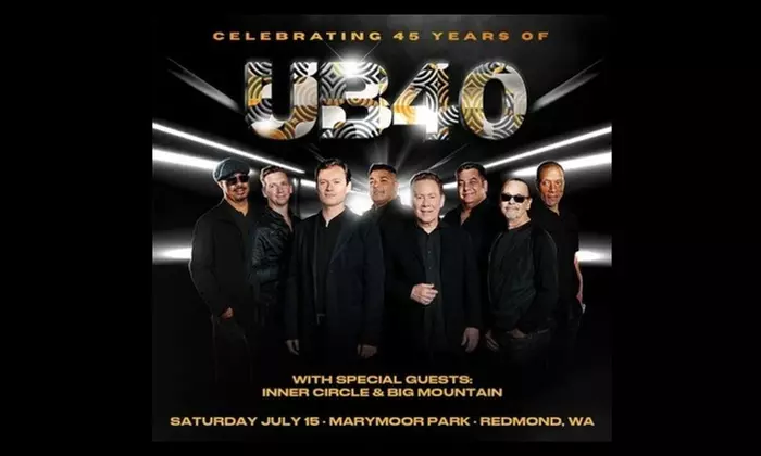 Ub40 - 45th Anniversary Tour at Marymoor Live on July 15 at 6:00 p.m. - Primary Image