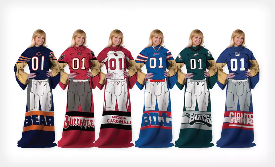 $19 for an NFL Full-Body Comfy Throw with Sleeves ($27.99 List Price). 32 Team Logos Available. Free Shipping. - Primary Image