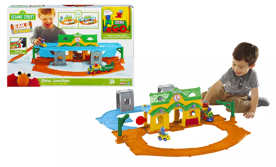 Sesame Street Rails & Roads Elmo Junction Train Set - Primary Image