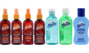 Malibu SPF10, 15, 30, 50 Dry Oil Spray, After Sun Lotion or Gel 100ml