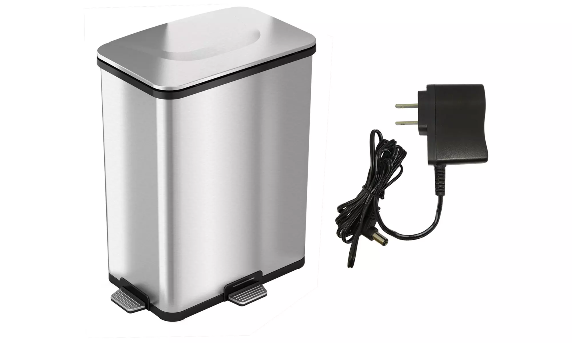 iTouchless 13-Gallon Sensor Pedal Trash Can with AC Power Adapter - Primary Image