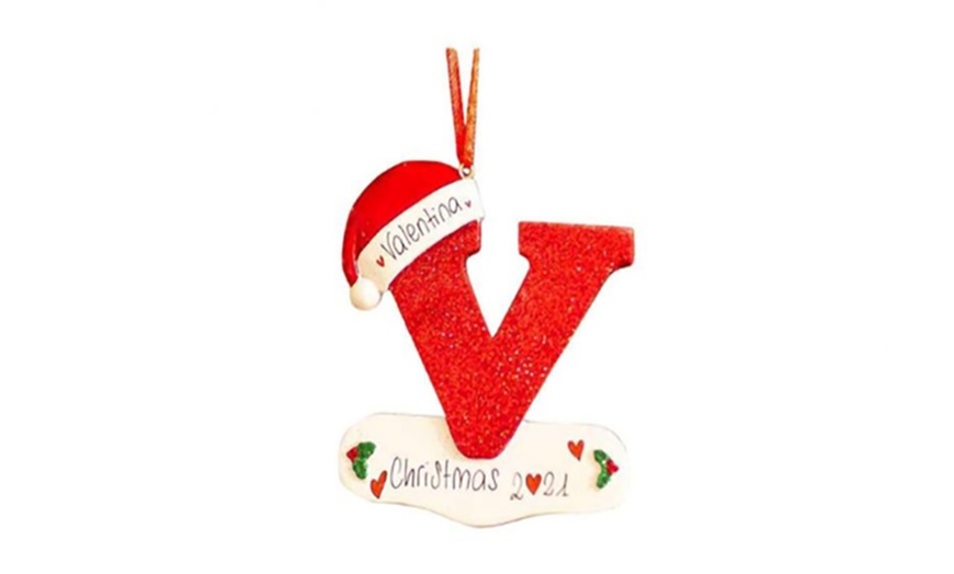 Image 24: Alphabet Initial Christmas Tree Letter Decoration
