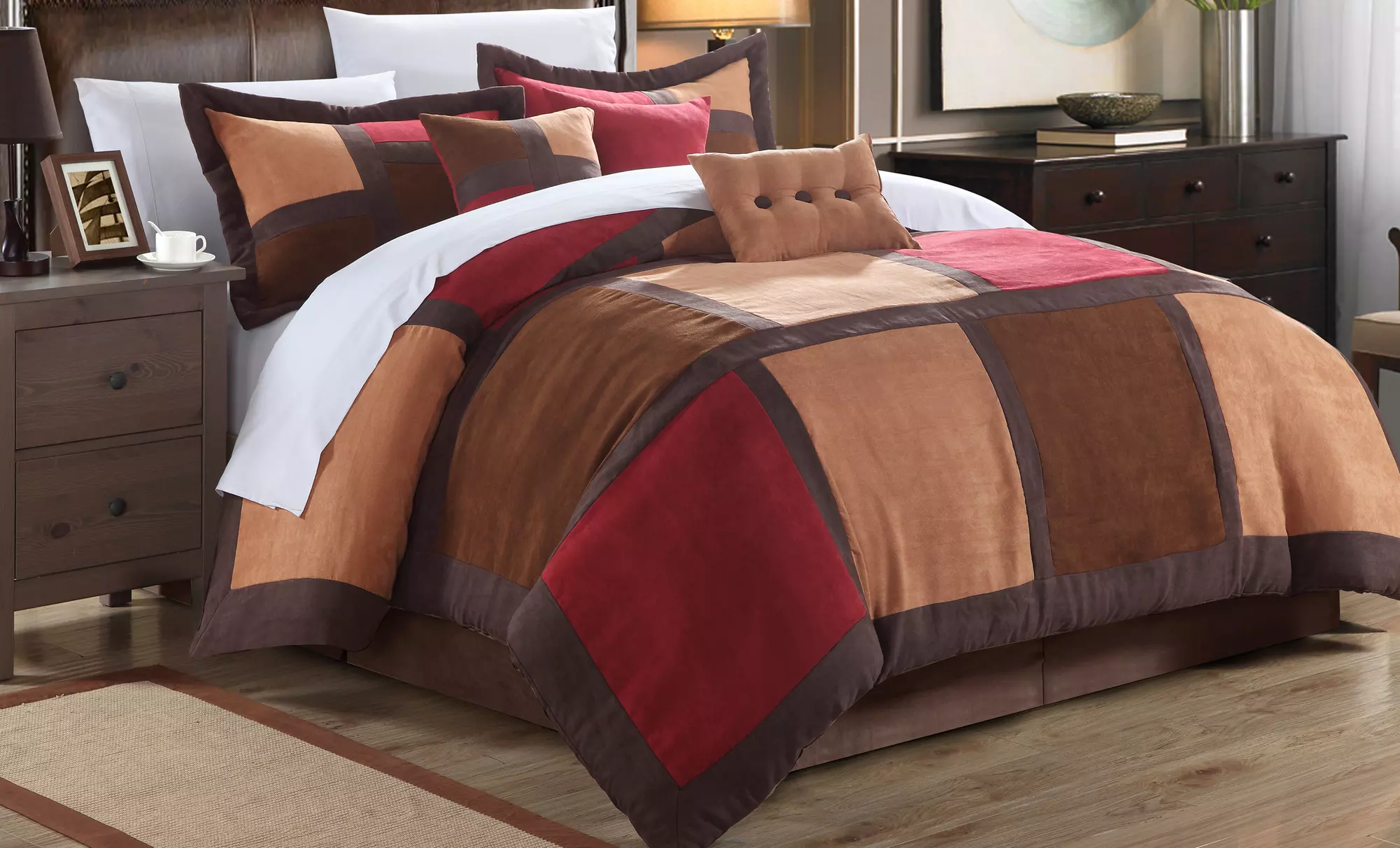 7-Piece Diana Microsuede Comforter Set  - Primary Image