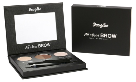 1 o 2 set per sopracciglia All About Douglas Make-up con 4 stencil e pinzette