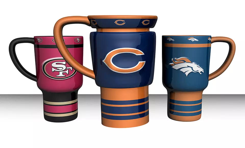 Two-Pack of Sculpted NFL Travel Mugs. Multiple Teams Available. Free Returns.  - Primary Image
