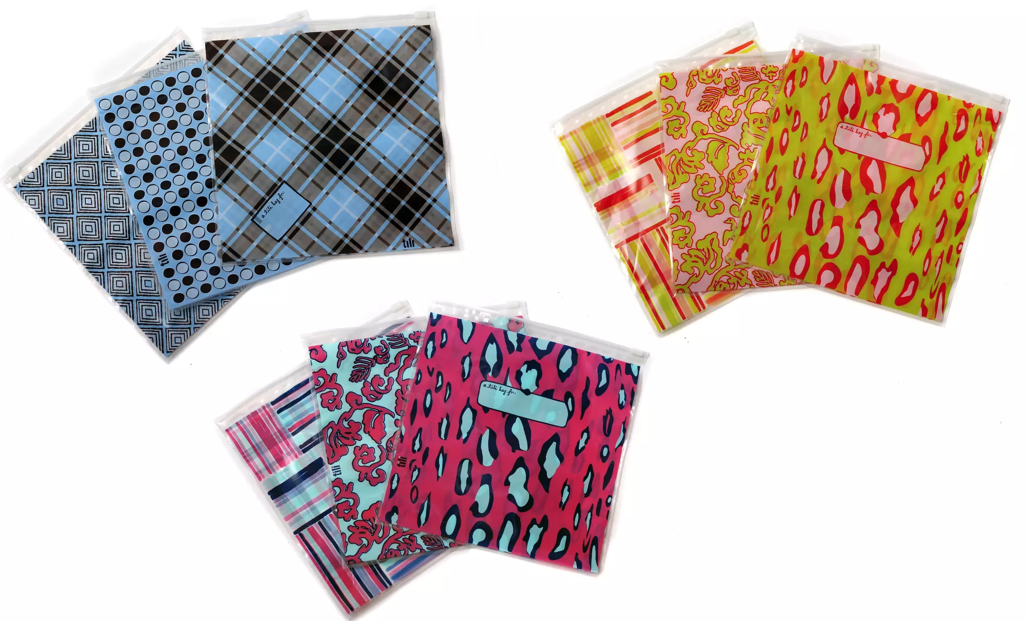 12-Pack of Zip-and-Seal Tili Bags. Multiple Patterns and Sizes Available. - Primary Image