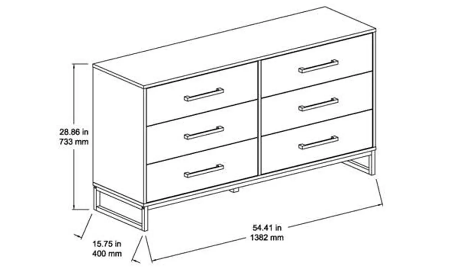 Lincoln Six-Drawer Dresser - Second Medium