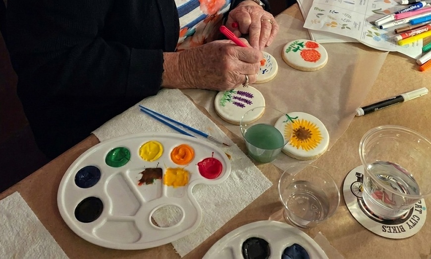 Image 4: Edible Cookie Decorating and Paint and Sip for One, Two, or Ten People