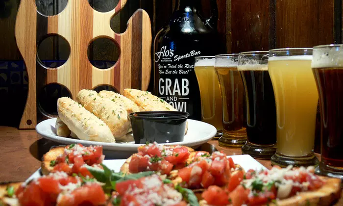 One or Two Beer Flights, Appetizers, and Growler Packages at Flo's Pizzeria Ristorante (Up to 49% Off) - Primary Image
