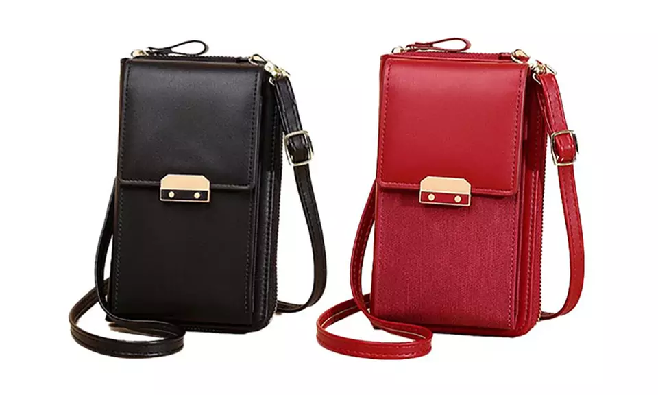 Sac à bandoulière pour téléphone en cuir PU