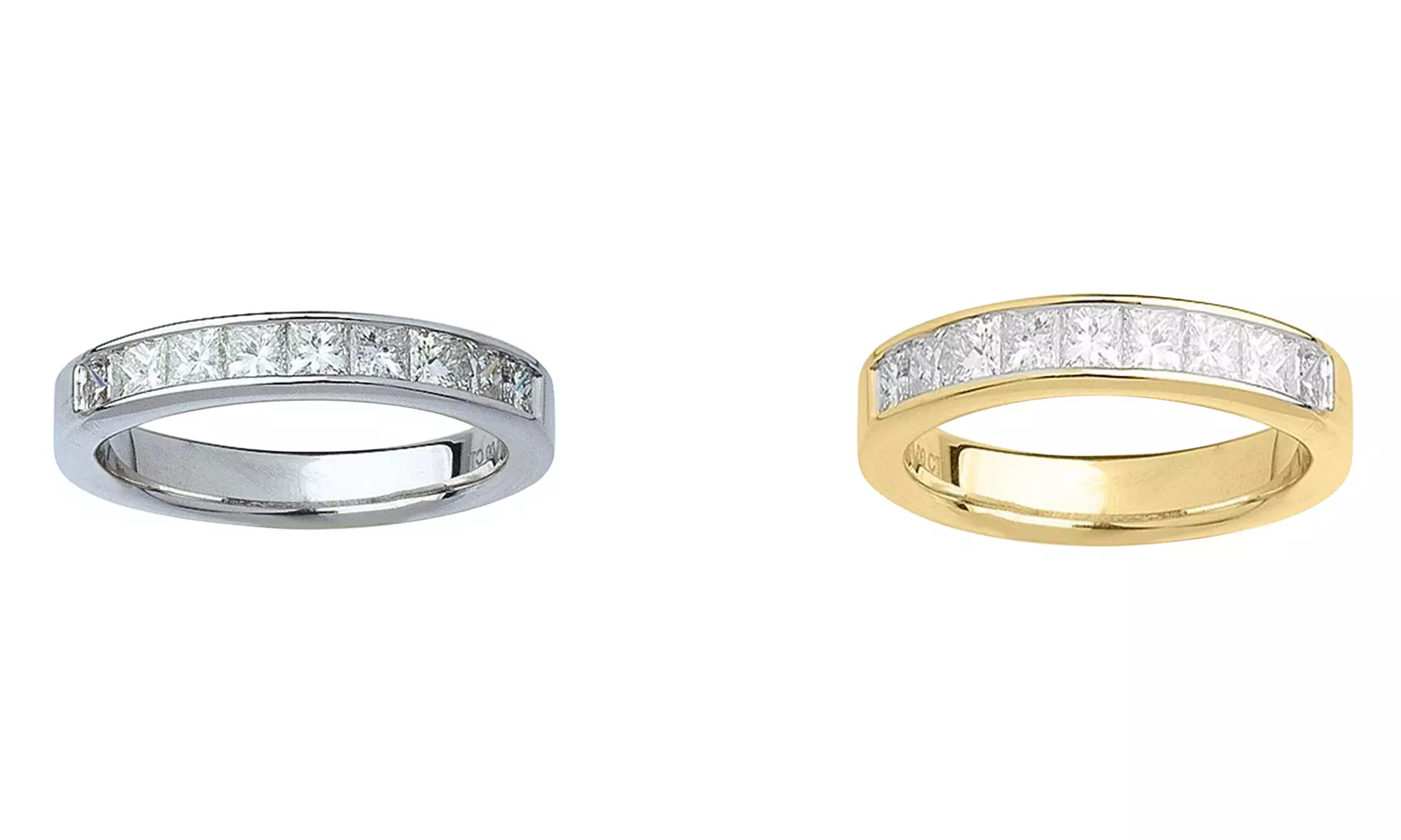 1.00 CTTW Princess Diamond Wedding Band in 14K Gold by Brilliant Diamond - Primary Image