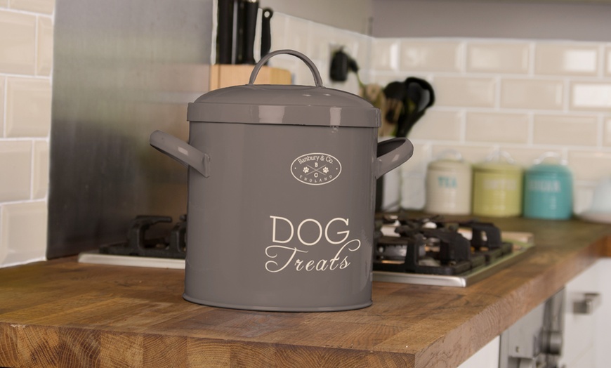 Image 1: Dog and Cat Treat Storage Tins