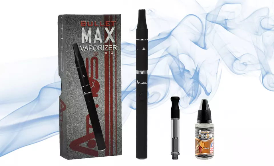 Atmos Bullet Max Dry Herb, Wax, and E-Liquid Vaporizer Kit with Cartridge and Tobacco-Flavored Oil (12mL)  - Primary Image