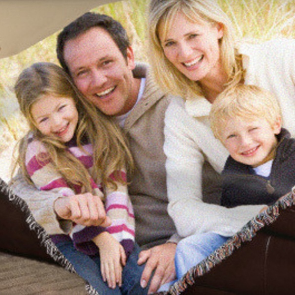 Custom Woven Photo Blanket Groupon Goods