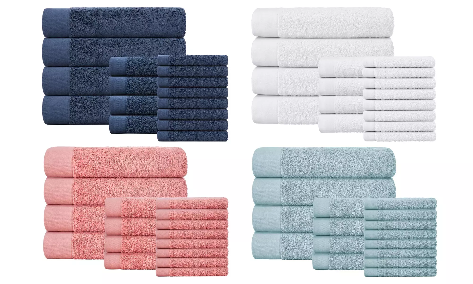 London 600GSM 100% Cotton Towel Set (16-Piece) - Primary Image