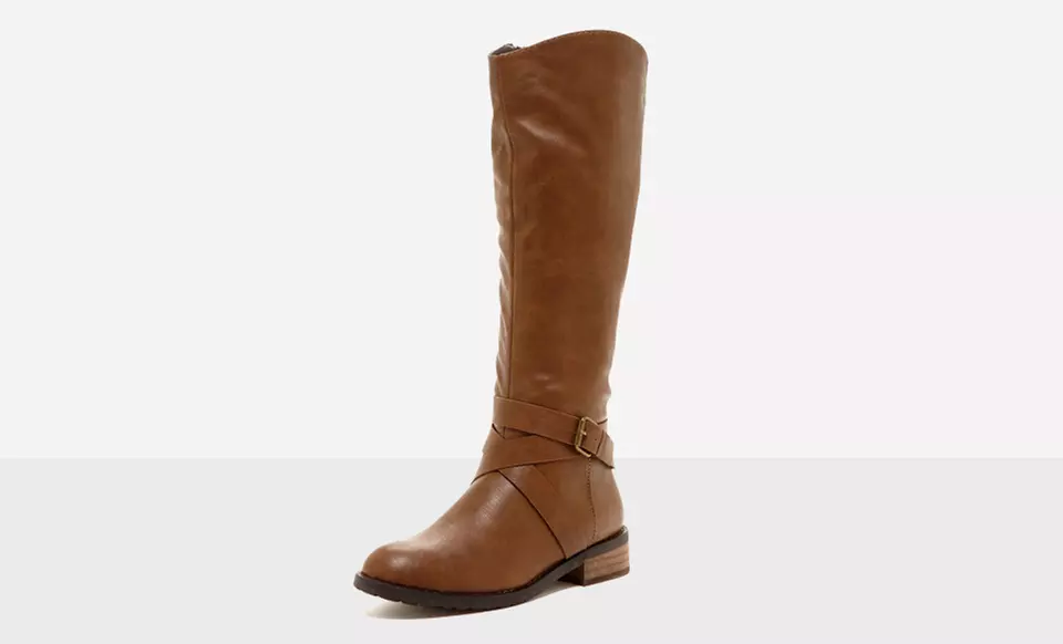 Bucco Venita Women's Riding Boots in Black, Brown, or Cognac. Free Shipping and Returns. - Second Medium