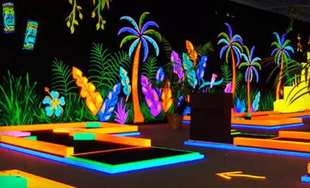 Three Games of Mini Golf for Four or Six at Glowgolf (Up to 56% Off) - Primary Image