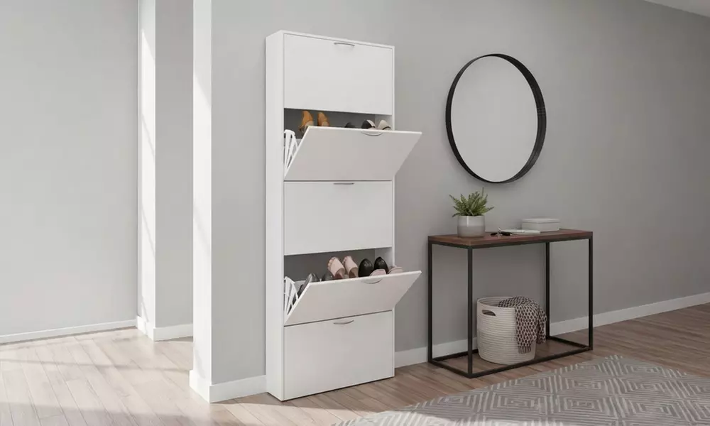 Scarpiera salvaspazio ultraslim a 5 ante